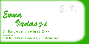emma vadaszi business card